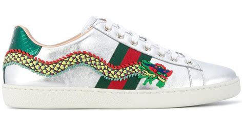 gucci chinese dragon shoes|gucci ace embroidered shoes.